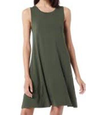 ✨ Kit and Ace Sleeveless Dress – Olive Green | Technical Comfort Size XS